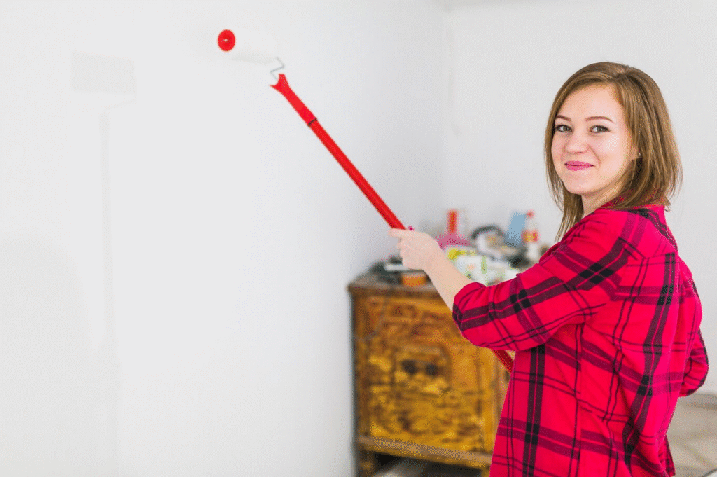 young-woman-painting-wall