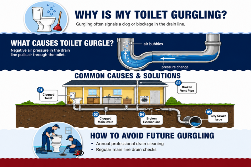Toilet Gurgling Blockages, Venting Problems, and Drain Warning Signs